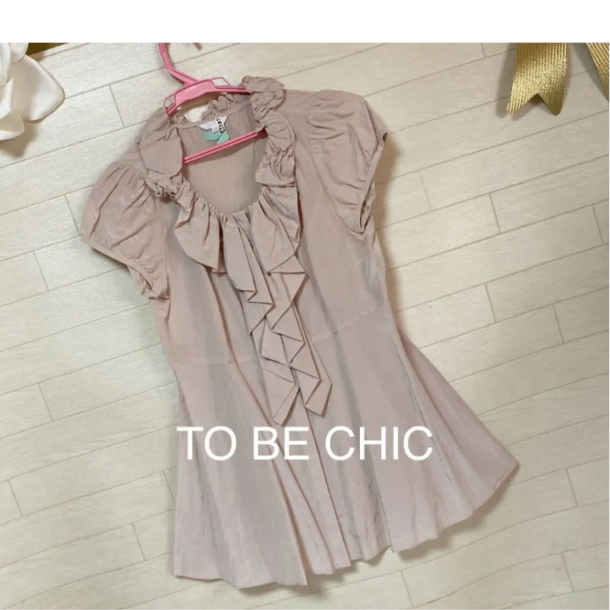 評判評判TO BE CHIC トゥービーシック リボンチュニックブラウス