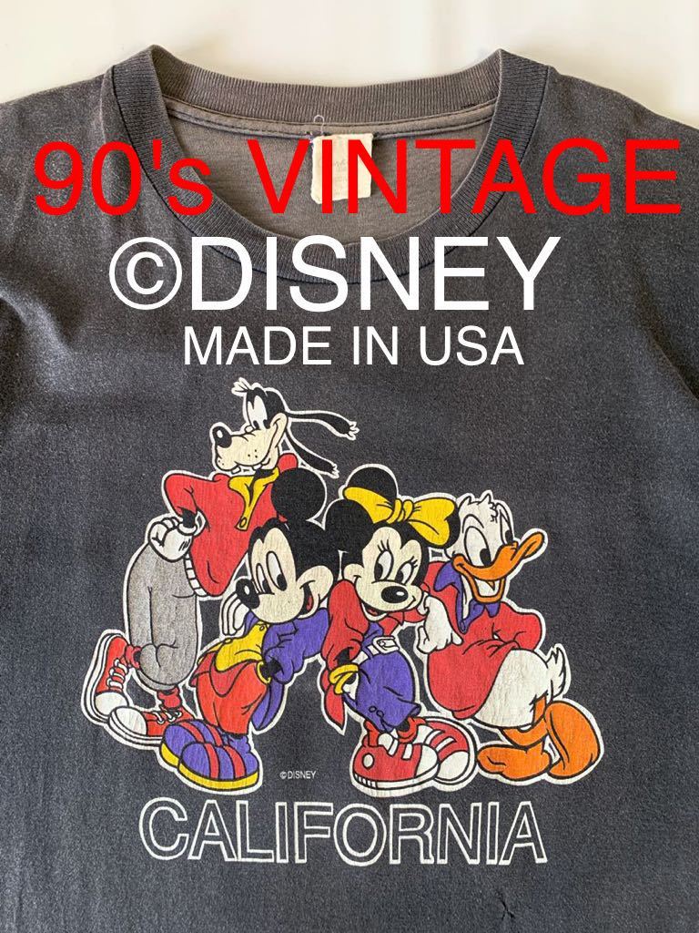 希少 90's 初期 DISNEY characters USA CALIFORNIA ディズニーランド カリフォルニア ミッキー ミニー ドナルド グーフィー 90年代 USA製_画像1