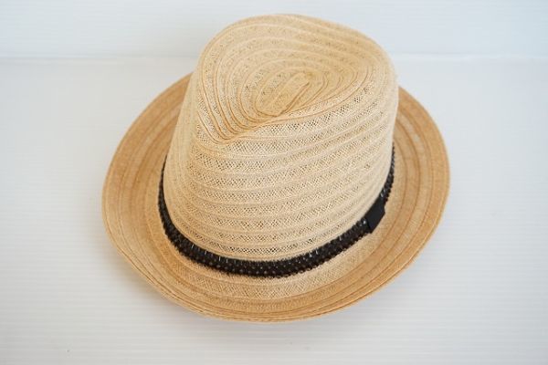 【即決】Hat. BLACK LABEL エイチエーティーブラックレーベル ハット 帽子 麻 キャメル系 サイズ:60 Handmade in JAPAN 日本製【716068】