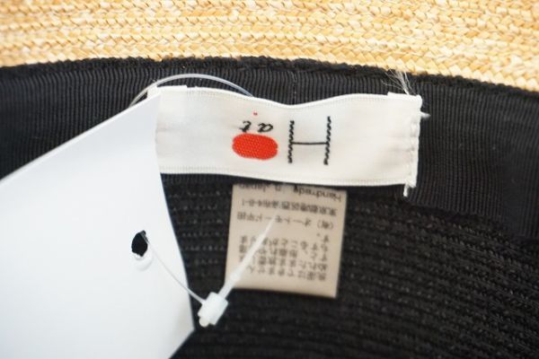 【即決】Hat. BLACK LABEL エイチエーティーブラックレーベル ハット 帽子 天然草 麻 黒/キャメル系 Handmade in JAPAN 日本製【716073】の画像7