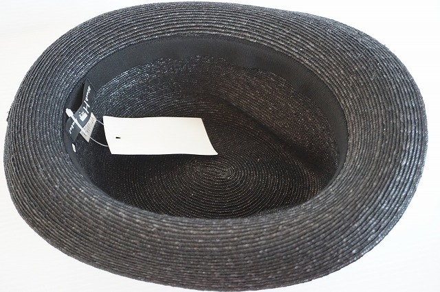 【即決】Hat. BLACK LABEL エイチエーティーブラックレーベル ハット 帽子 天然草 ブラック サイズ:58 Handmade in JAPAN 日本製【716072】_画像6