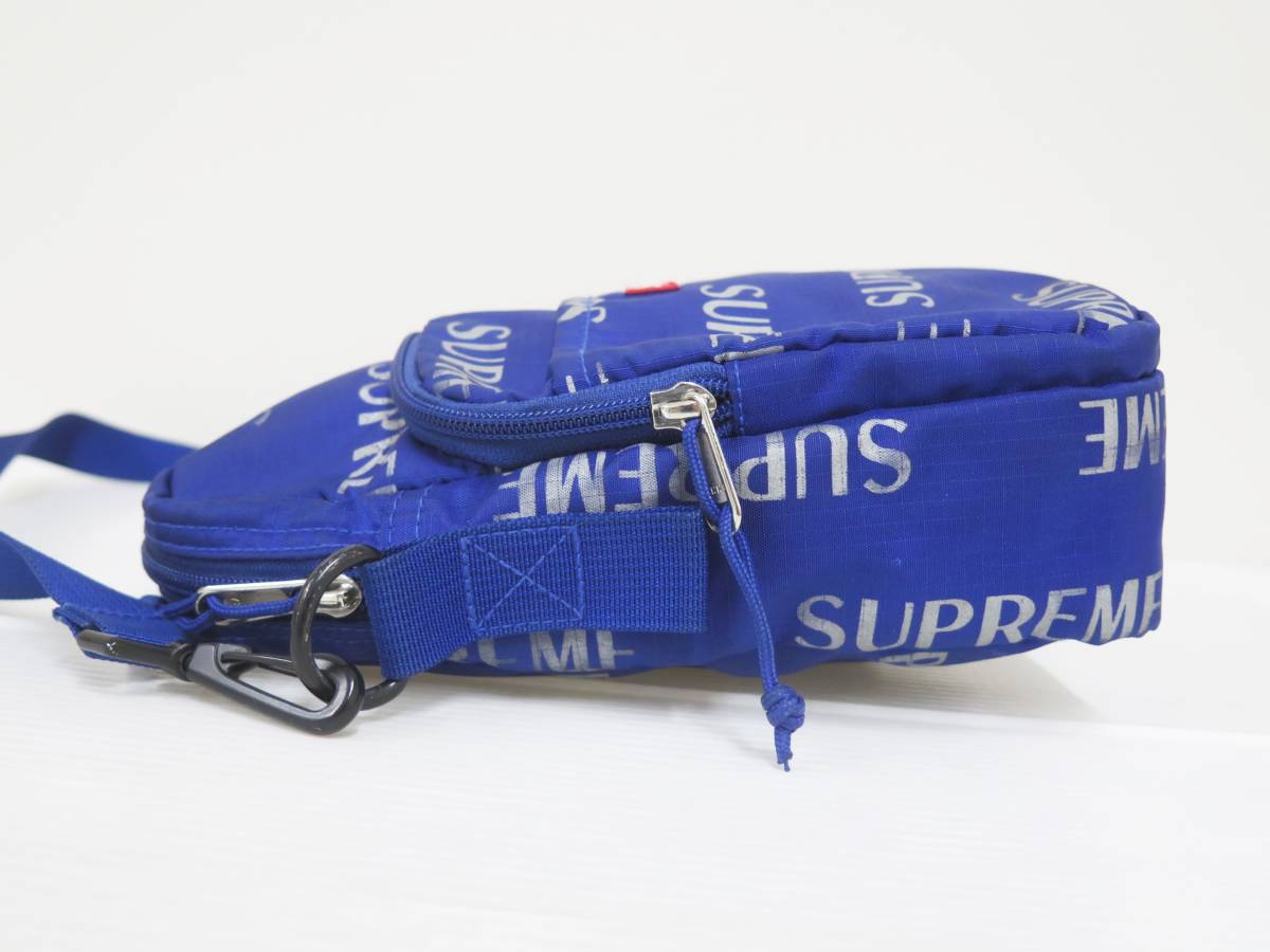 Supreme 3M Reflective Repeat ショルダー バッグ 青-