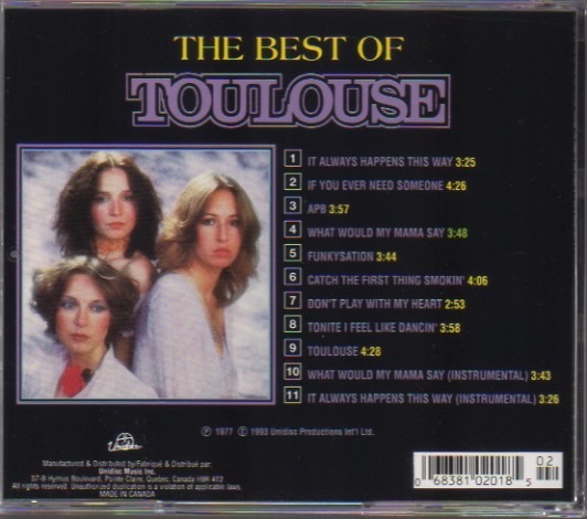 「The Best Of Toulouse」トゥールーズ