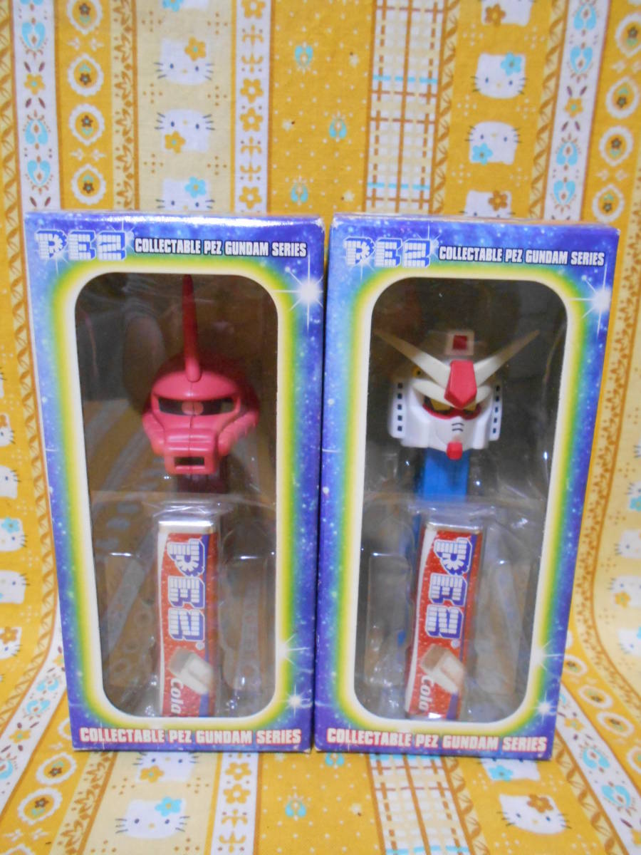♪機動戦士ガンダム新品PEZ2種セットガンダム&シャア専用ザク