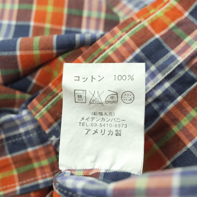 INDIVIDUALIZED SHIRTS インディビジュアライズドシャツ UAカスタム オックスフォードチェックBDシャツ オーダーサイズ(S程度) g6036_画像7