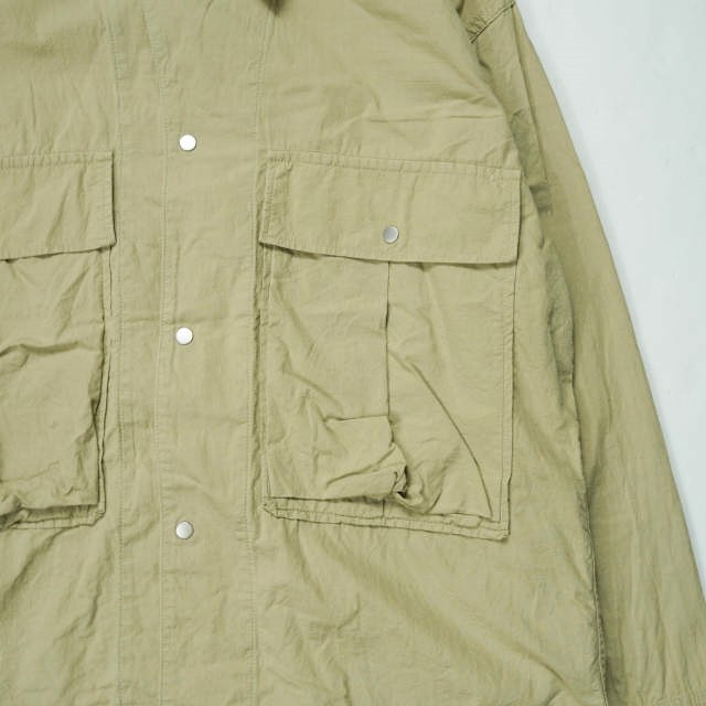 HURRAY HURRAY フレイフレイ フレーフレー 日本製 Ripstop Cloth Shirt Jacket リップストップクロスシャツジャケット H1010 1 Beige g5970_画像4
