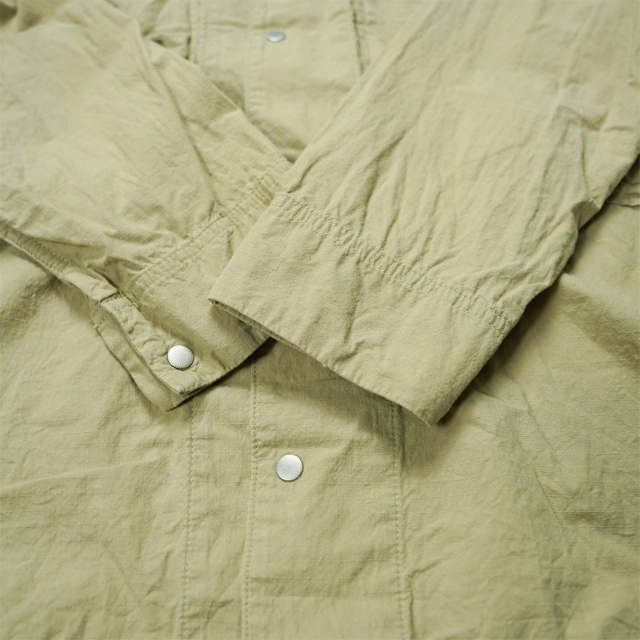 HURRAY HURRAY フレイフレイ フレーフレー 日本製 Ripstop Cloth Shirt Jacket リップストップクロスシャツジャケット H1010 1 Beige g5970_画像6