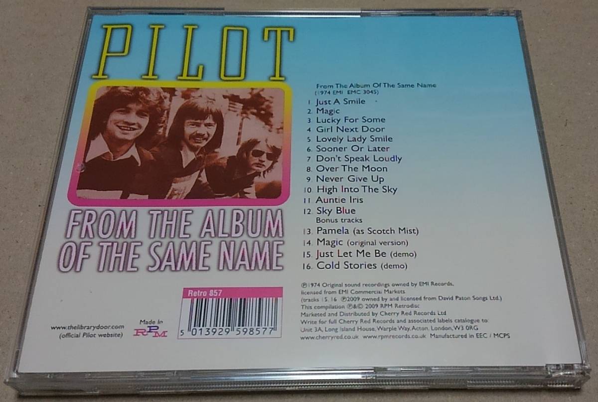  【CD】PILOT / FROM THE ALBUM OF THE SAME NAME +4 ■2009年輸入盤■パイロット Just a Smile Magic _画像2