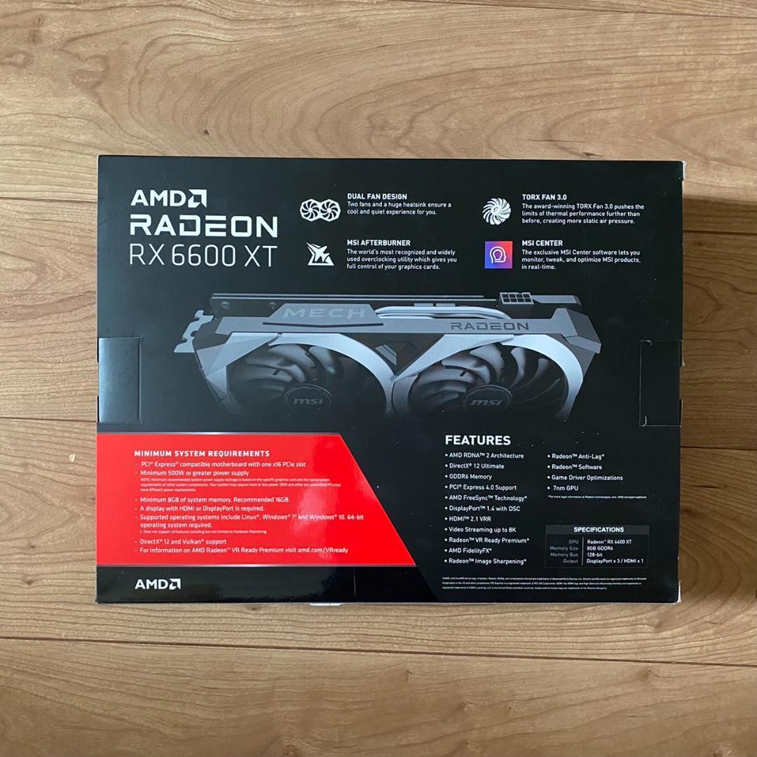 新品未使用】Radeon RX 6600 XT MECH 2X 8G OC capacitacion