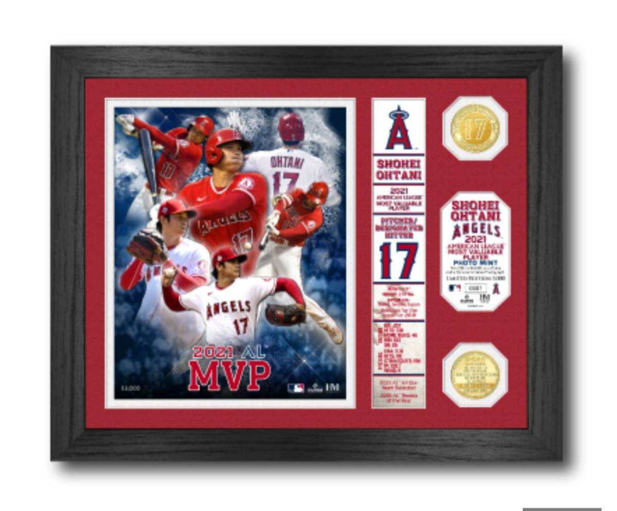 □大谷フォトミント 2021年 大谷翔平 AL MVP獲得記念 2コインフォト