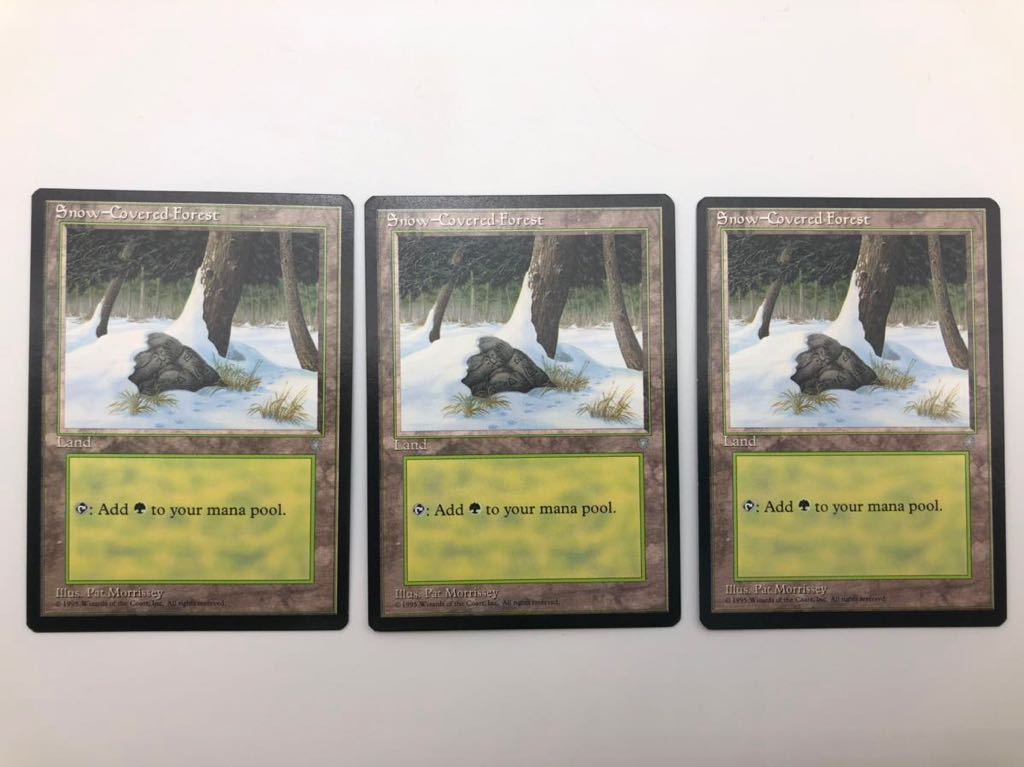 MTG Snow-Covered Forest 3枚セット_画像1