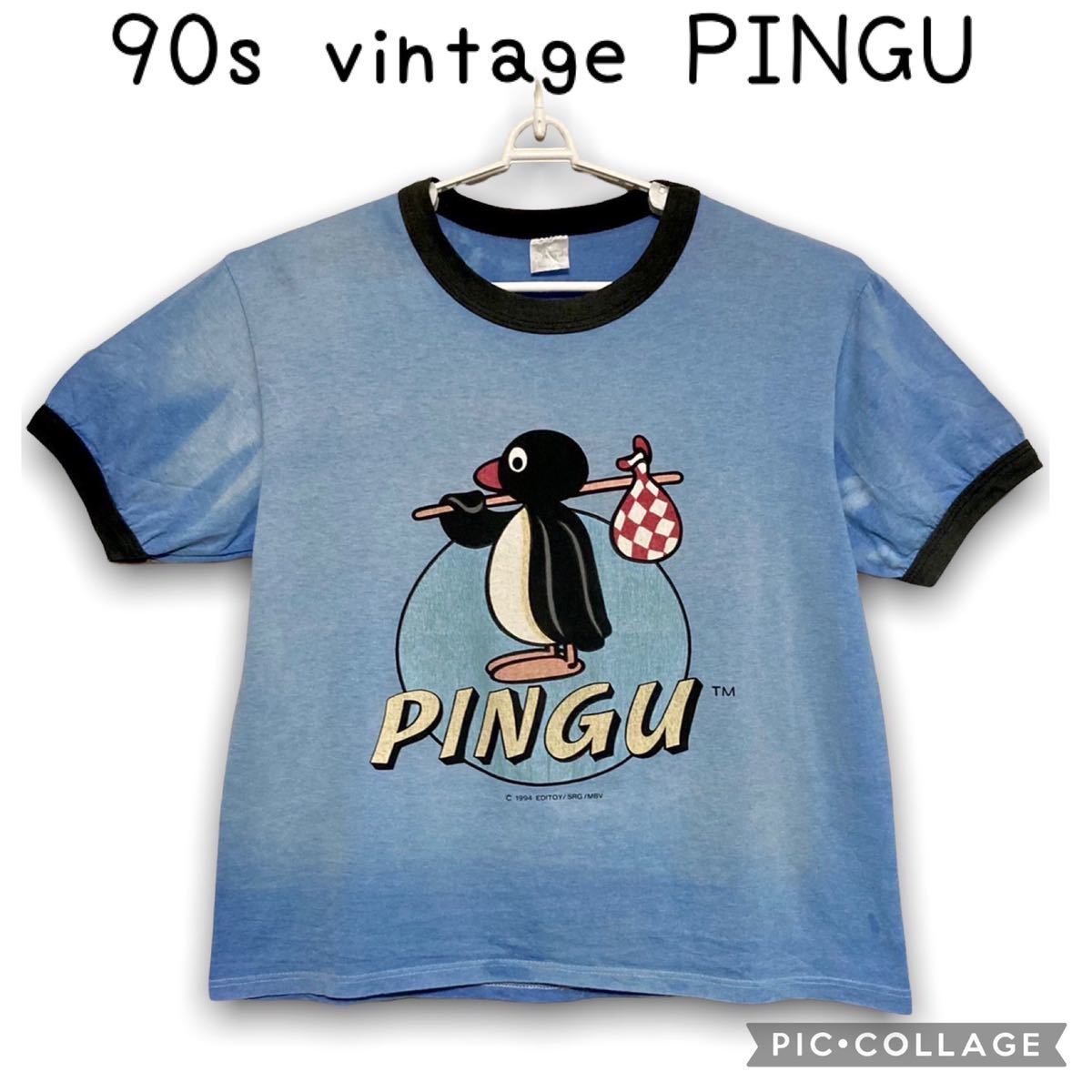 ヤフオク! - 90s USA製 PINGU リンガー Tシャツ アメリカ...