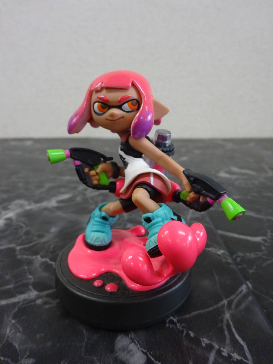 amiibo】 スプラトゥーンセット 中古 / アミーボ ガール ネオンピンク