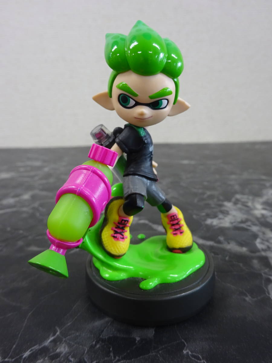 amiibo】 スプラトゥーンセット 中古 / アミーボ ガール ネオンピンク
