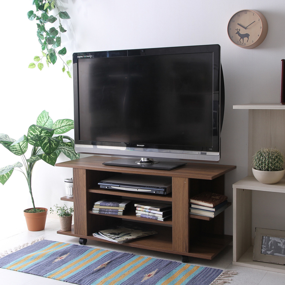  ТВ-тумба телевизор подставка medium Brown ширина 100cm[ новый товар ][ бесплатная доставка ]( Hokkaido Okinawa отдаленный остров доставка отдельно )