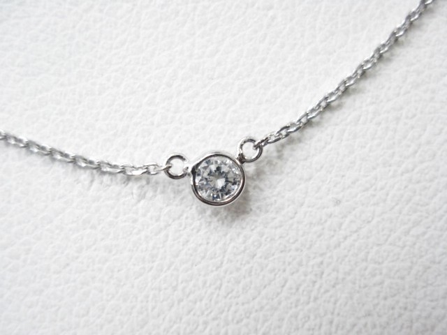 上質天然ダイヤモンド 7石0.50ct ステーションネックレス プラチナ製