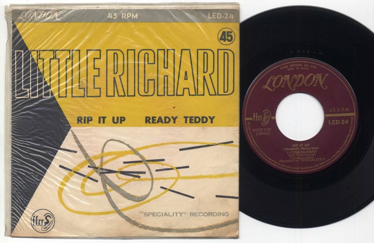  single * little * Richard /lip*ito* up ( vinyl jacket / King,LED-24,Y350)*LITTLE RICHARD/RIP IT UP/LONDON