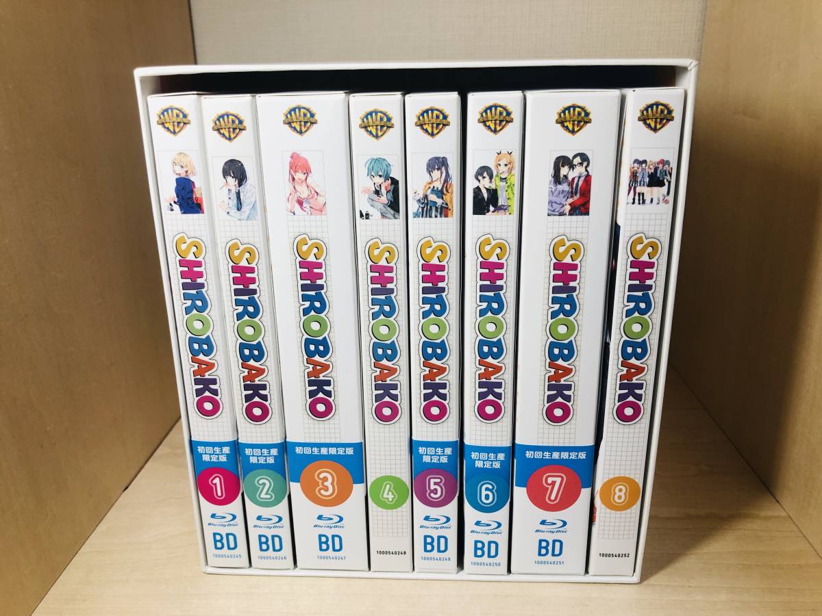 ■送料無料■ Blu-ray SHIROBAKO (シロバコ) 初回生産限定版 全8巻セット ※お道具箱風 全巻収納BOX付き