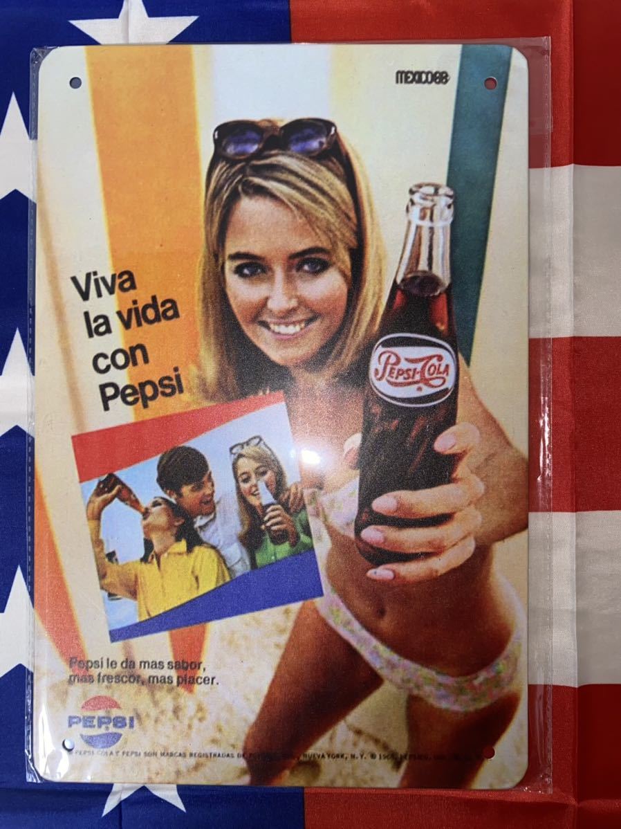 Новый неиспользованный в США в США Пепсикола Реклама 30 -х годов 3D металлический знак