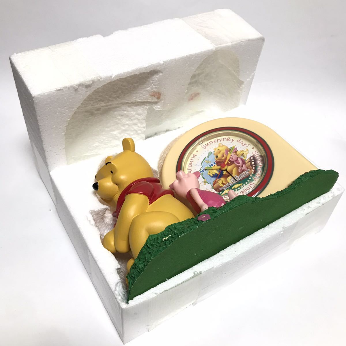 Disney くまのプーさん ポリストーンアラームクロック / ディズニー Winnie The Pooh ピグレット スタチュー フィギュア / 目覚まし時計_画像5