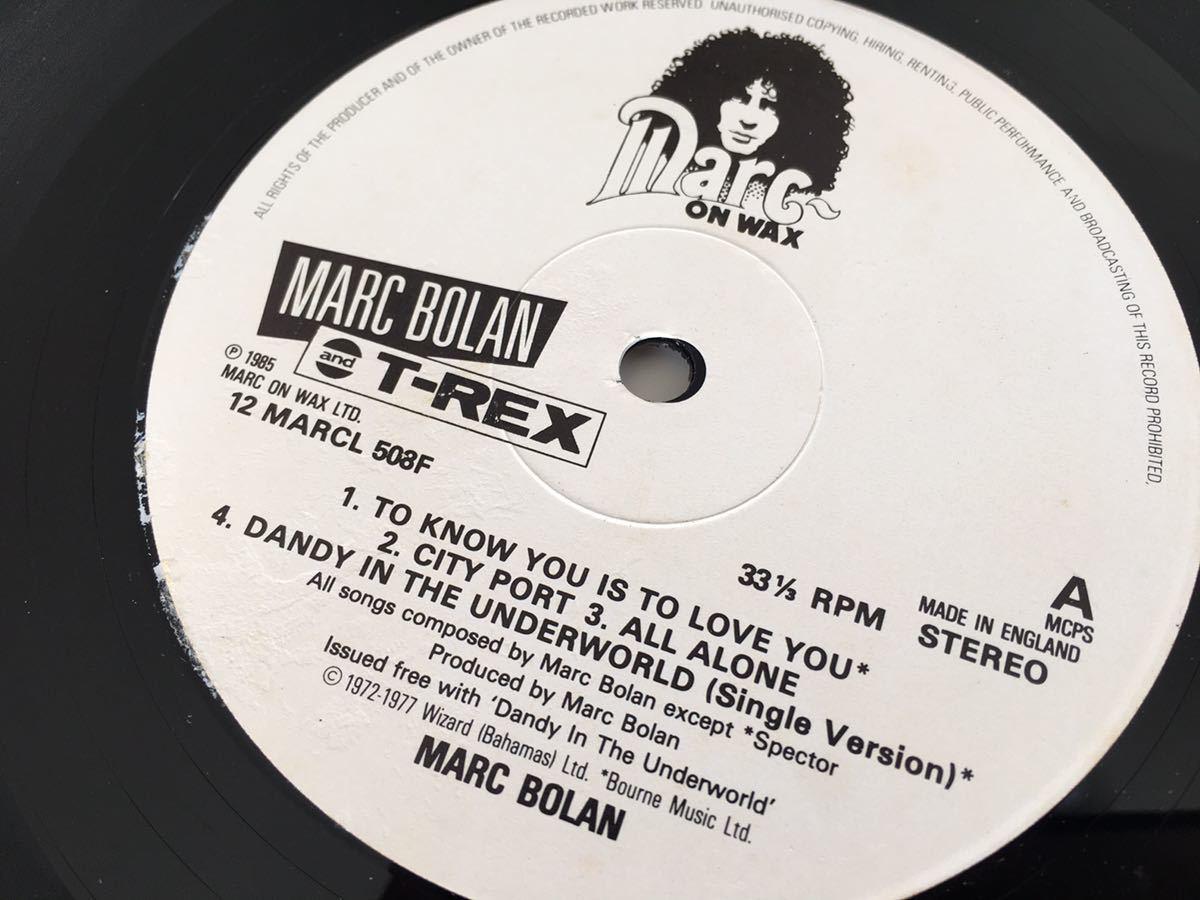 【12inch付2LP】Marc Bolan and T-REX / Dandy In The Underworld MARC ON WAX MARCL508/12MARCL508F 77年アルバム,83年リイシューUK盤_画像10