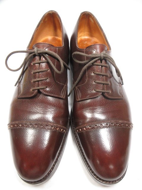 □HH美品【ジョンロブ JOHN LOBB】ラッセル RUSSEL パンチドキャップ