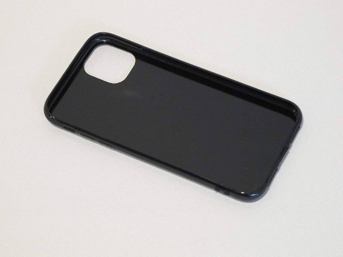 【送料無料】iPhone11 （6.1）ブラック TPU柔らかい素材 薄型 耐衝撃 スリム スマホケース クリアケース ブラックケース アイフォン_画像2
