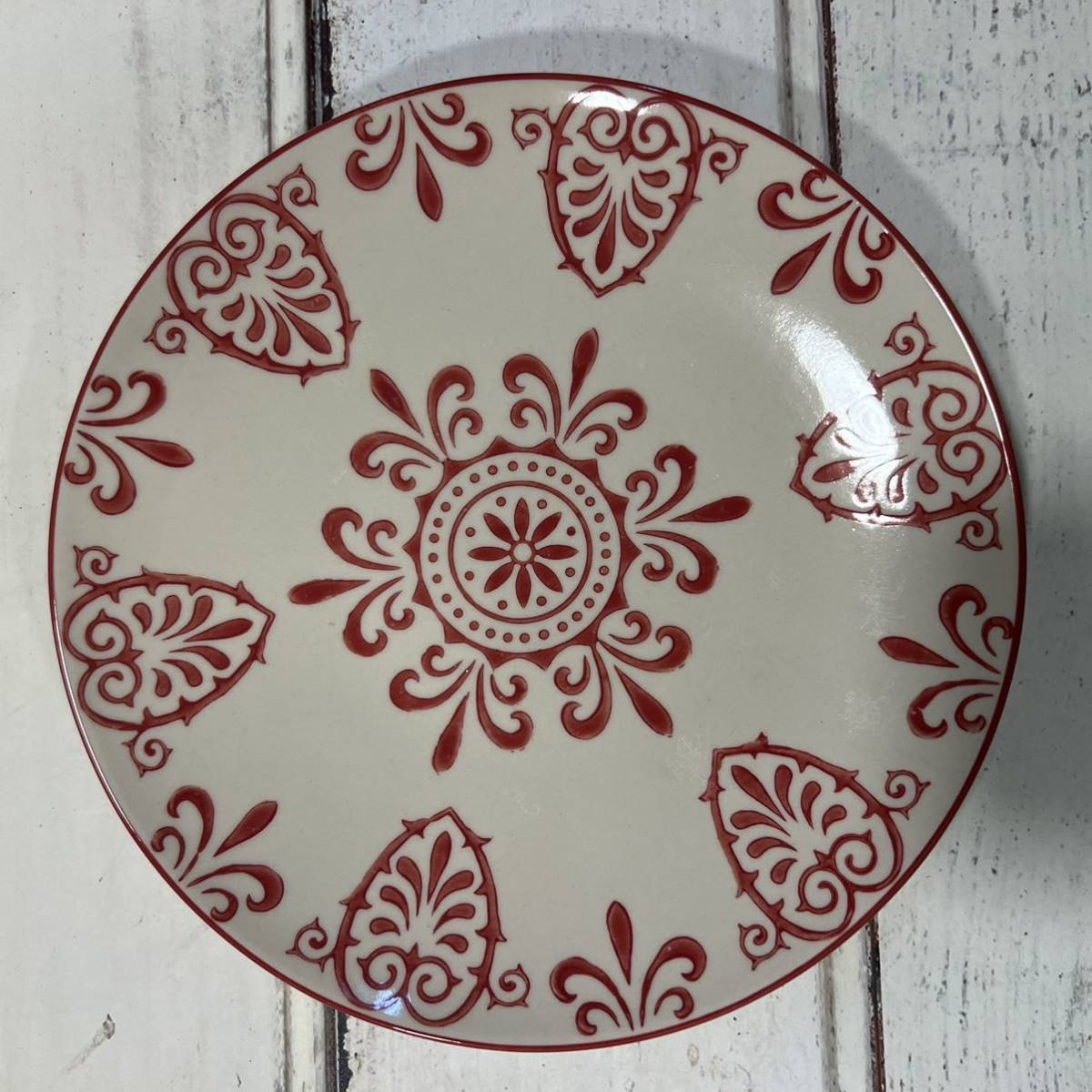 [ не использовался ] раунд plate тарелка красный 3 шт. комплект 