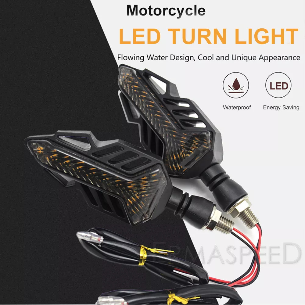 LED オートバイ アンバー ウインカー シーケンシャル スモーク モトクロス インジケータ フラッシャー ターンシグナル バイク_画像3