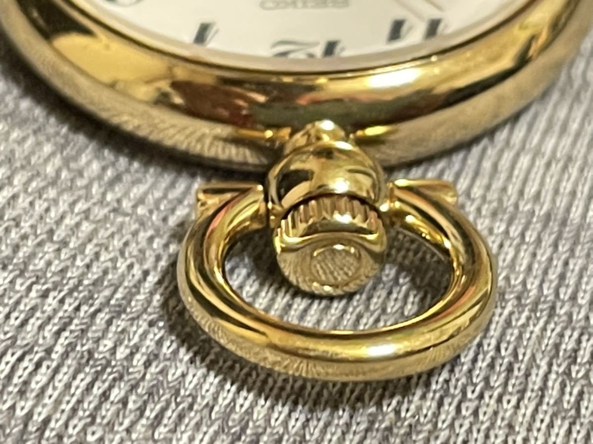 SEIKO セイコー メンズ 懐中時計 クオーツ式 ゴールド 7431-6010 商品