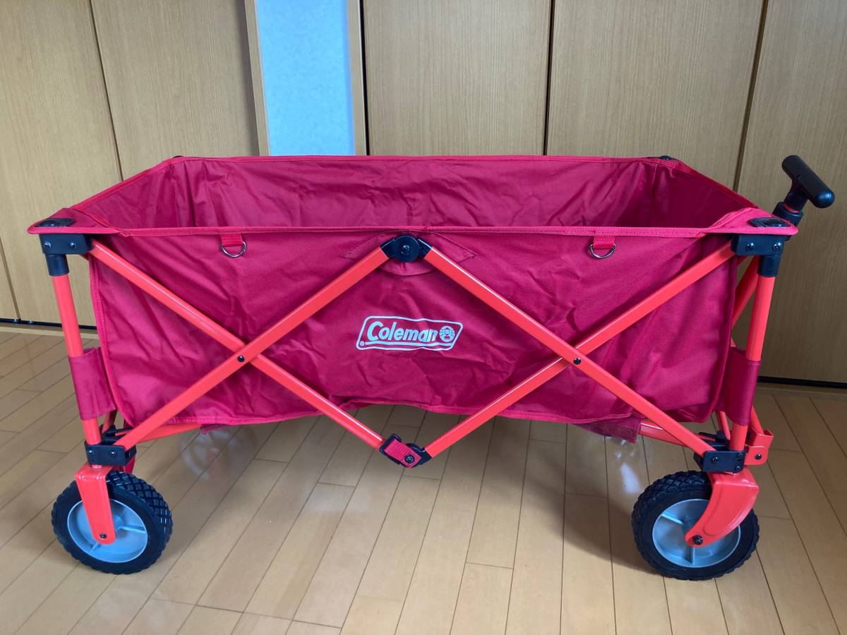 2022公式店舗極美品 Coleman コールマン レッド キャリーワゴン