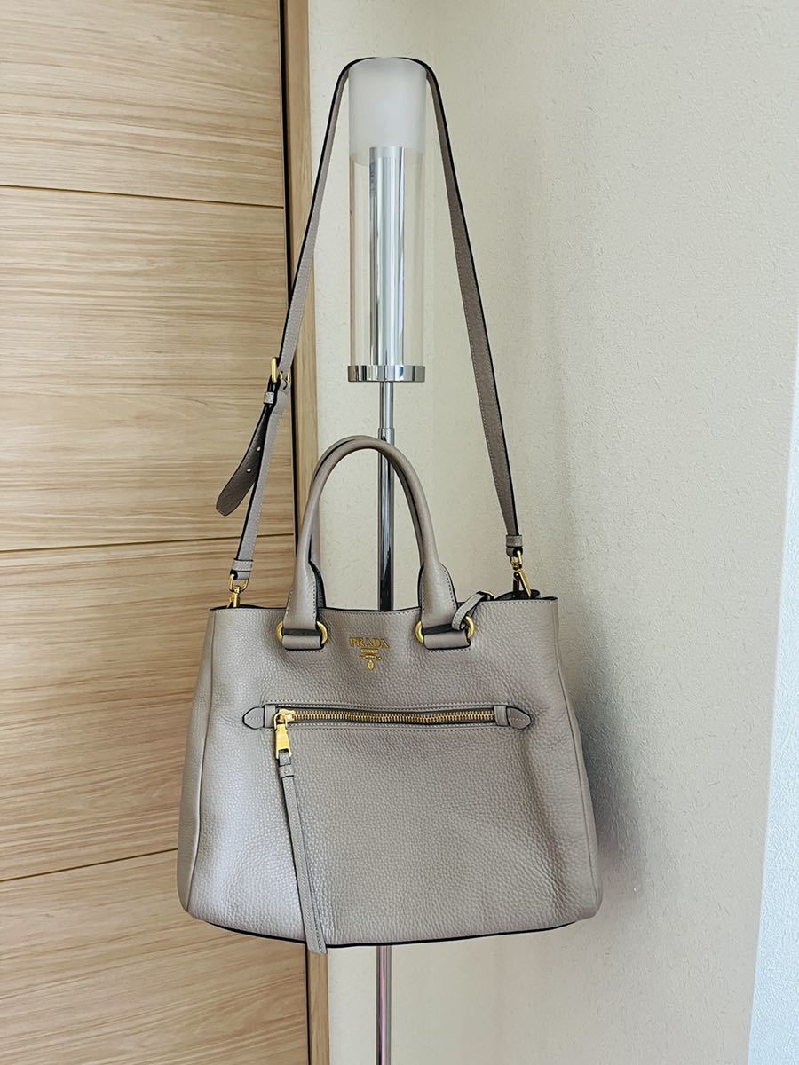 PRADAプラダ2way トートバッグ ハンドバッグ ショルダーバッグ レザー