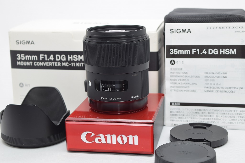 30％割引超爆安 美品☆SIGMA シグマ Art 35mm F1.4 DG HSM Canon キヤノン用☆元箱付 一眼カメラ用（マニュアルフォーカス）  カメラ、光学機器 家電、AV、カメラ-AATHAAR.NET