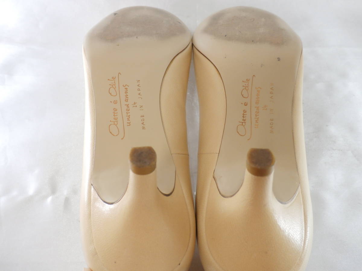 otetoeoti-ru* original leather pumps * made in Japan *24* several times use * rank A* search ....24