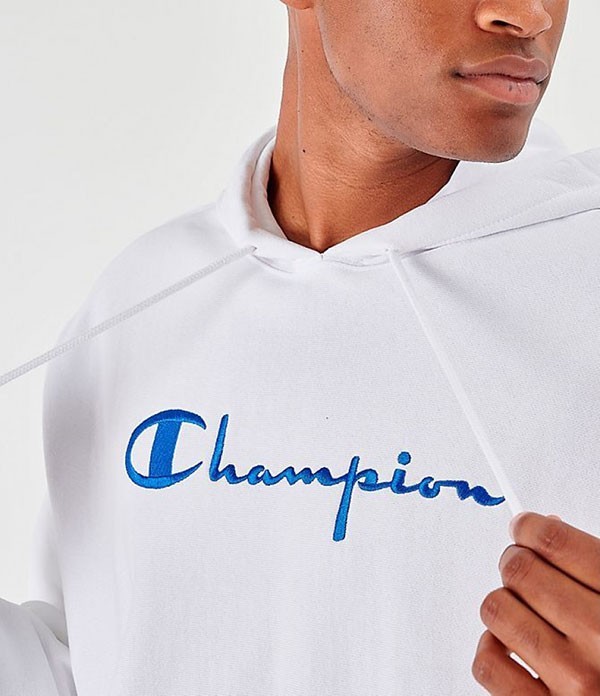 CHAMPION (チャンピョン) US パーカー プルオーバー Champion Rib Trim White Hoodie (B品)_画像8