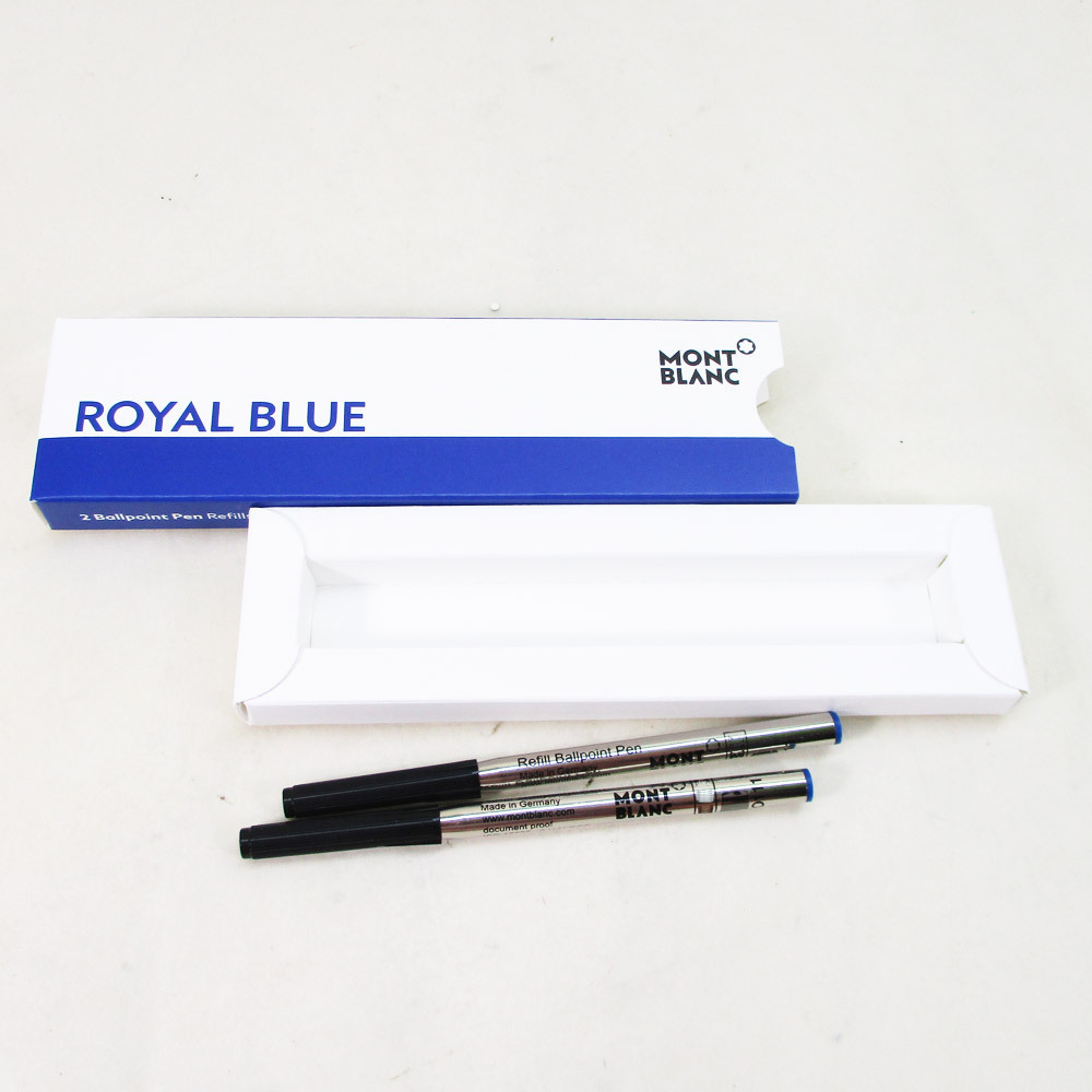 替え芯 ボールペン替芯 リフィル Fサイズ 2本入り ロイヤルブルー モンブラン 正規輸入品124492/3796ｘ１箱_画像1