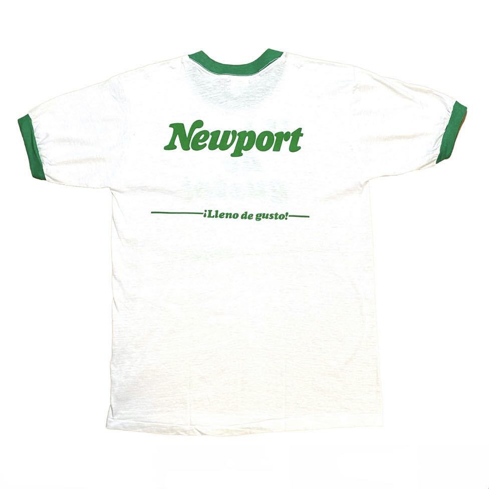 DEAD STOCK! 80s USA製 Newport Vintage Ringer Tee ニューポート リンガー Tシャツ 企業 アート アニメ バンド 煙草 野村訓一 佐野玲於