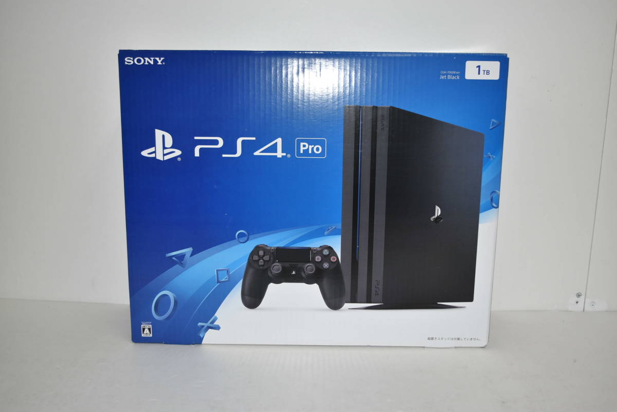 25Mdd【中古品】SONY PS4 Pro CUH-7000B ジェットブラック　1TB　プレイステーション4　本体　Ver.9.00　初期化済_画像1