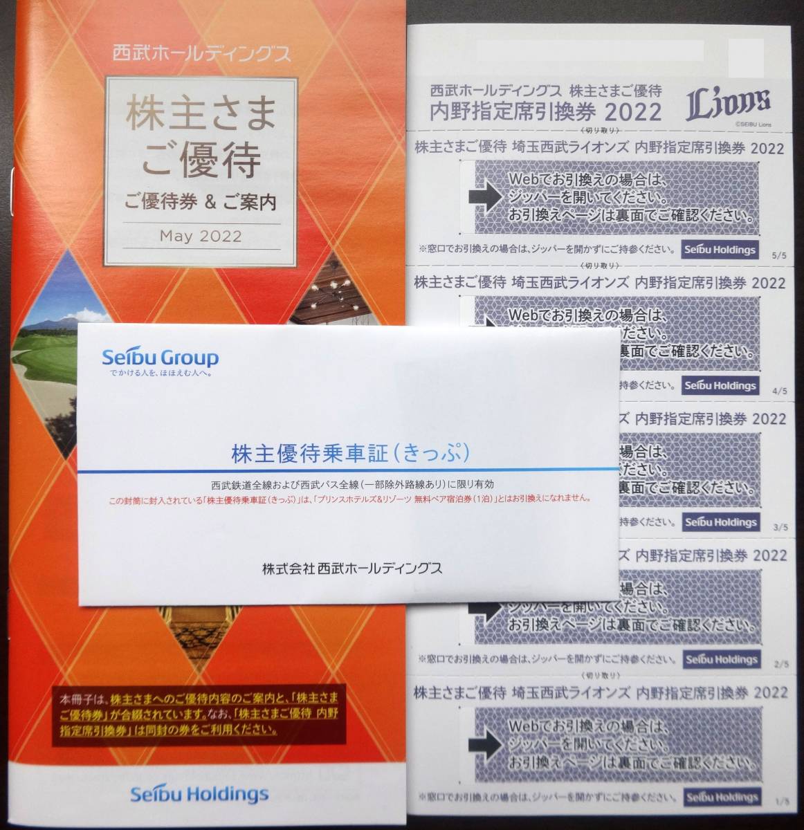 ☆最新 西武ホールディングス 株主優待券一式(1000株以上) A www