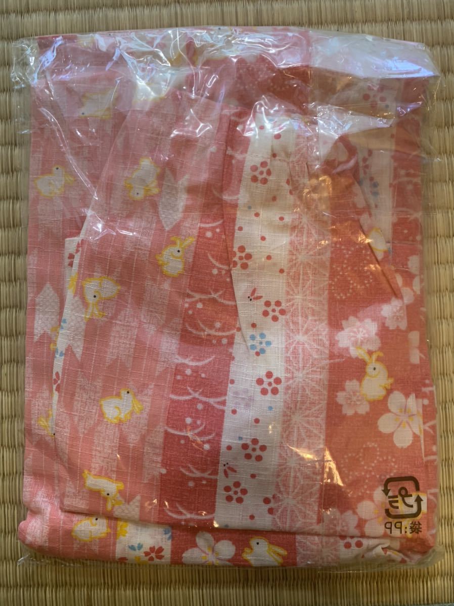 最終値下　新品　甚平 子供 キッズ 女の子 綿100% 日本製生地 パジャマ　120_画像2