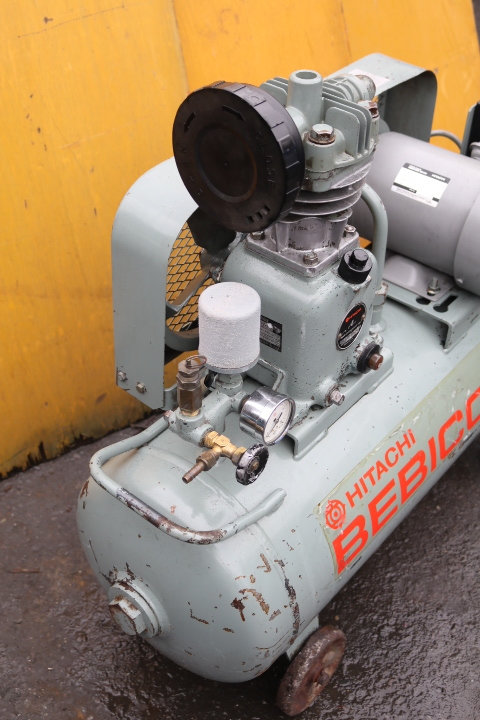 日立 エアーコンプレッサー 0.75P-9.5V 0.75kW(1馬力)200V タンク50L