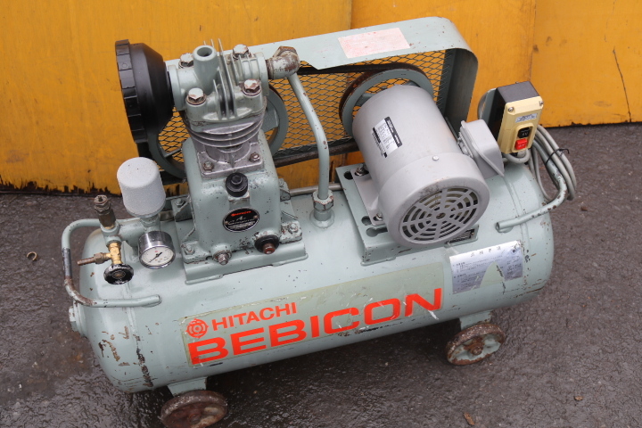 日立 エアーコンプレッサー 0.75P-9.5V 0.75kW(1馬力)200V タンク50L
