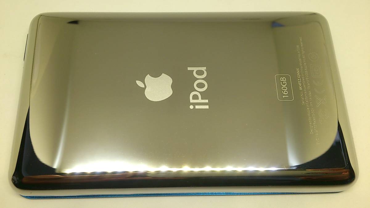 美品 iPod classic (160GB→SSD 512GB 大容量化) ブルーブラック (外装