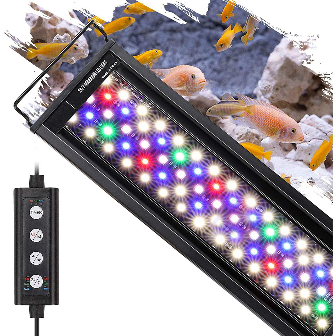 水槽ライト アクアリウムライト LED 熱帯魚ライト 水槽用 調節可能 IP68防水仕様 観賞魚飼育 水草育成用 スライド式 45cm 60cm 水槽対応_画像7