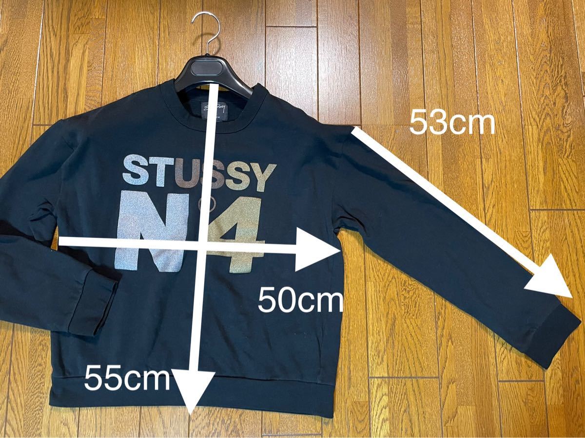 STUSSY N4 ラメプリント　スウェット トレーナー