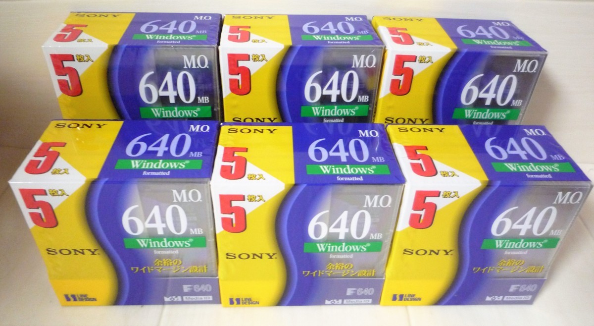 * Sony SONY 5EDM-640CDF 3.5 type MO disk 5 sheets set 6 pack *3.5 type . maximum 640MB record possibility 9,991 jpy 