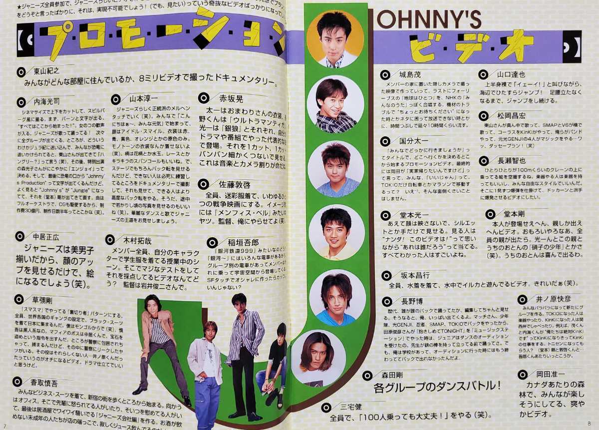 Johnny's Magazine　ジャニーズマガジン　VOL.27　東山紀之/内海光司/佐藤敦啓/山本淳一/赤坂晃/SMAP/TOKIO/KinKi Kids/V6　美品_画像10