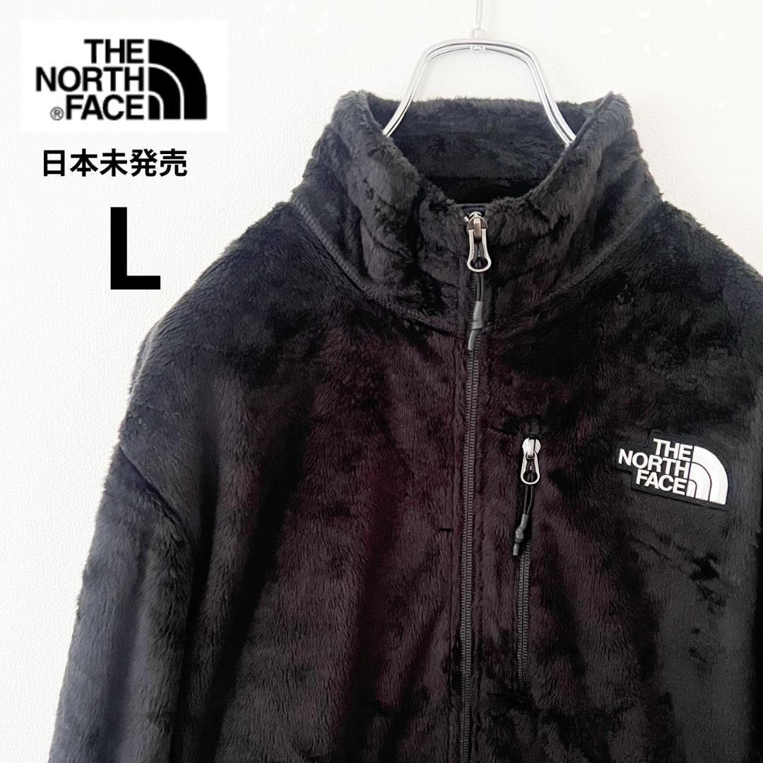 【新品未使用】大人気The North Faceザノースフェイス★メンズ/レディース ボアフリースフルジップジャケット黒ブラック★刺繍ロゴ Lサイズ