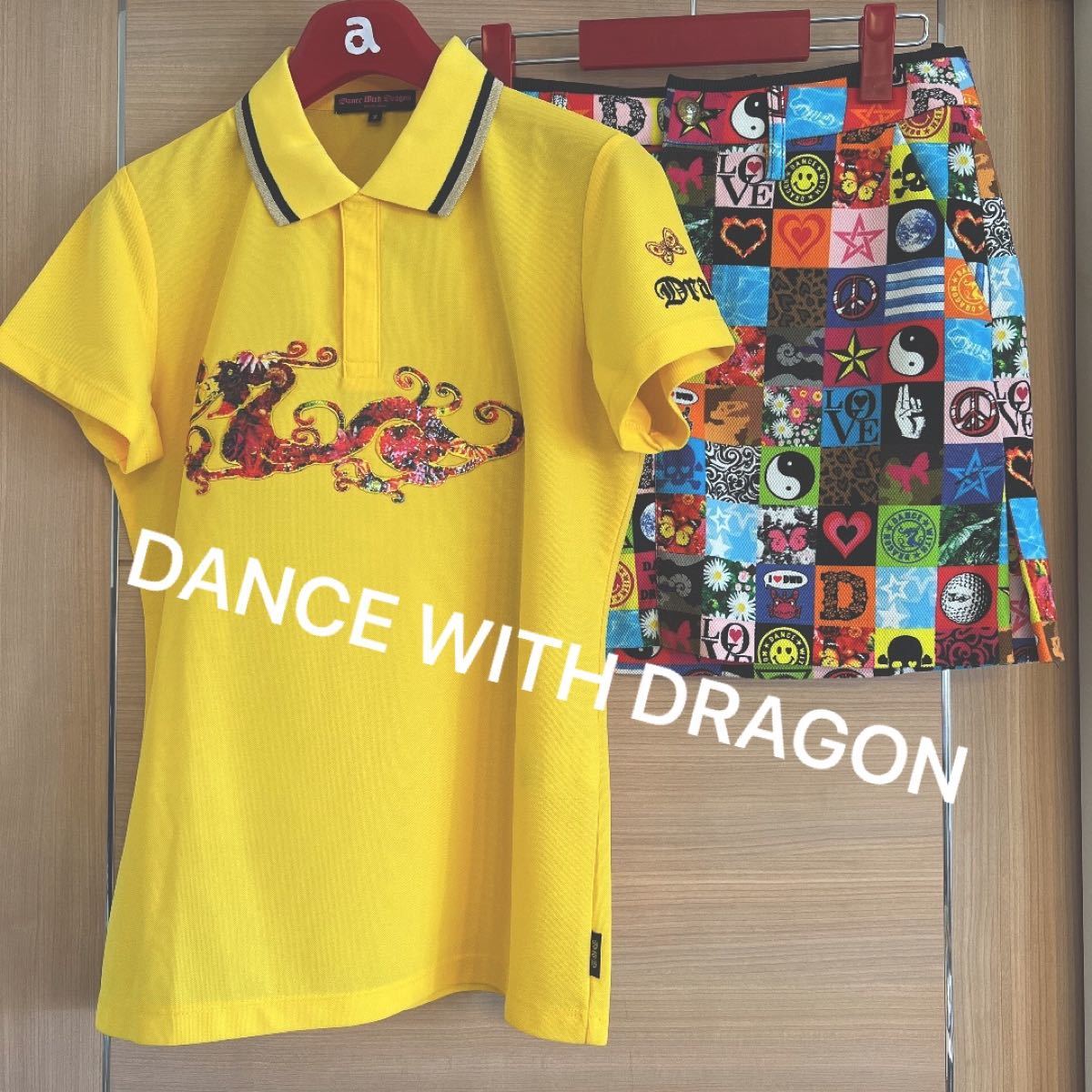 ダンスウィズドラゴン タイダイ柄 ポロシャツ サイズ3 美品-