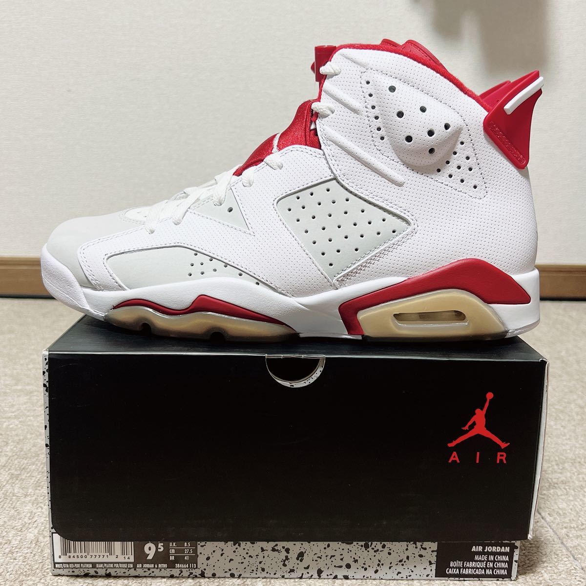 【新品未使用】27.5cm NIKE AIR JORDAN 6 RETRO ALTERNATE HARE ナイキ エアジョーダン6 レトロ オルタネイト ヘア 384664-113 US9.5